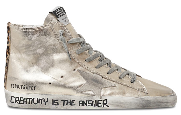 Order (Women) Golden Goose Francy 'Light Gold Letter High-Top' GWF00113.F001085.65131