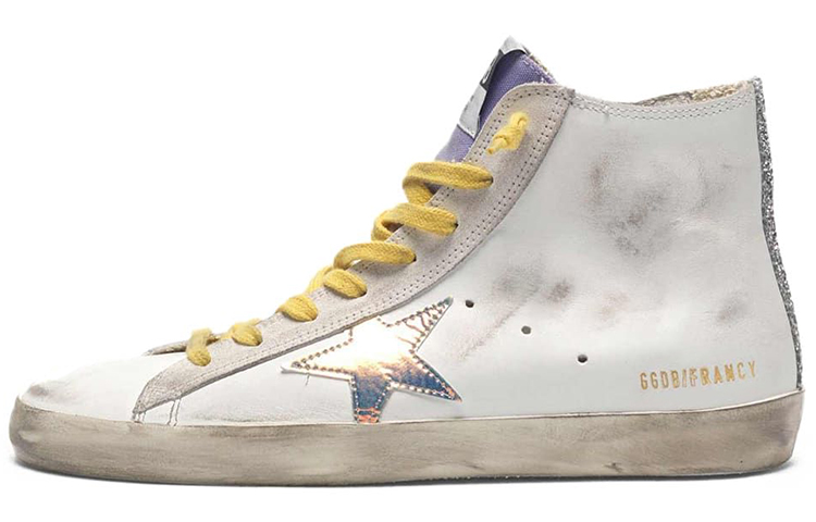 (Women) Golden Goose Francy 'Rainbow Star White' G36WS591.C48