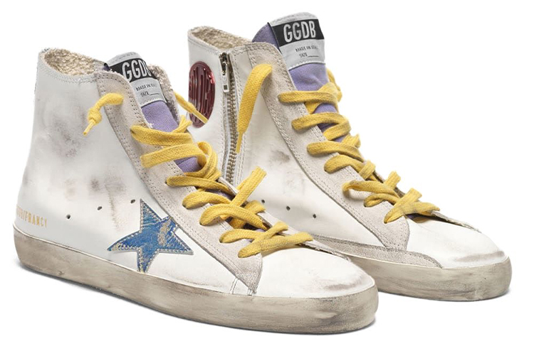Order (W) Golden Goose Francy ''Regenbogenstern Weiß'' G36WS591.C48