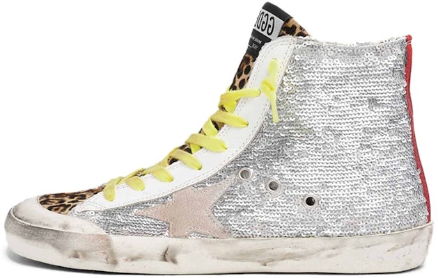 (Women) Golden Goose Francy 'Silver Sequins with Leopard Print' G36WS591.C76 Buy (Women) Golden Goose Francy 'Silver Sequins with Leopard Print' G36WS591.C76