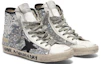 Order (W) Golden Goose Francy ''Silber Weiß Glitzer Stern'' G36WS591.C47