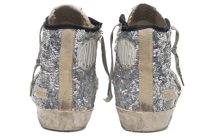 Lookbook (W) Golden Goose Francy ''Silber Weiß Glitzer Stern'' G36WS591.C47