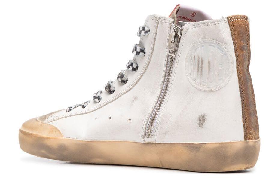 Order 金鵝Francy小牛皮圓頭高筒板鞋女款白色