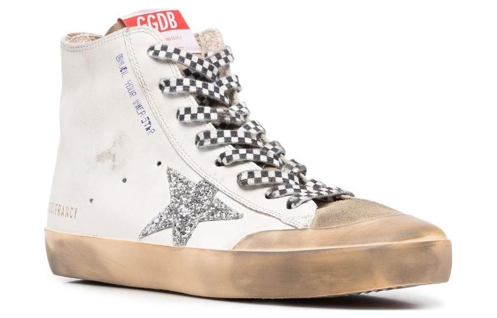 Lookbook 金鵝Francy小牛皮圓頭高筒板鞋女款白色