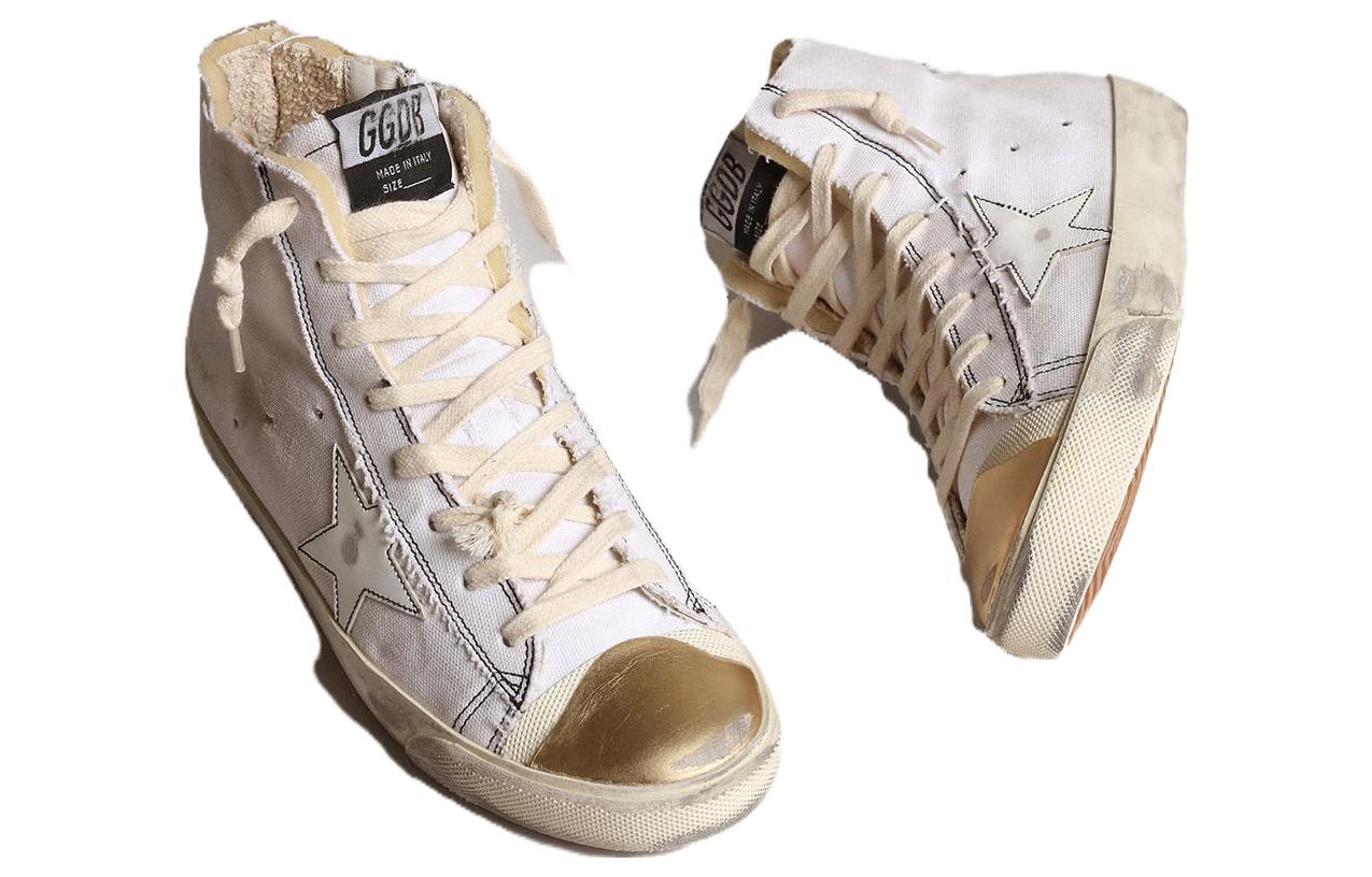 Order (W) Golden Goose Francy 'Zapatillas Altas de Lona y Cuero Blanco' GWF00362.F003149.11157