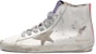 (W) Golden Goose Francy 'Bintang Merah Jambu Putih Usang' G36WS591.C43