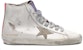 (W) Golden Goose Francy 'Bintang Merah Jambu Putih Usang' G36WS591.C43
