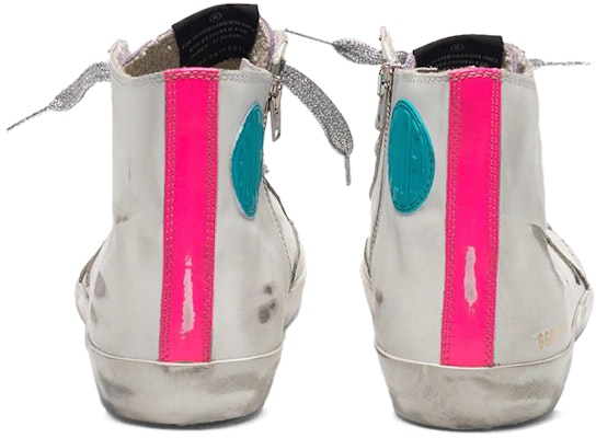 (Women) Golden Goose Francy 'White Pink Star Distressed' G36WS591.C43 Shop (Women) Golden Goose Francy 'White Pink Star Distressed' G36WS591.C43