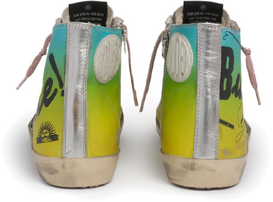 Golden Goose Francy 印花休閒板鞋 女款 黃綠色 Shop Golden Goose Francy 印花休閒板鞋 女款 黃綠色