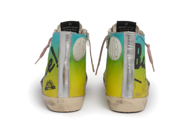 Shop (W) Golden Goose Francy 'Cetakan Kuning Hijau' GWF00113.F000486.80417