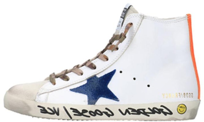 (Women) Golden Goose Francy High 'Grey White Distressed' GTF00113.F002003.10764 Buy (Women) Golden Goose Francy High 'Grey White Distressed' GTF00113.F002003.10764