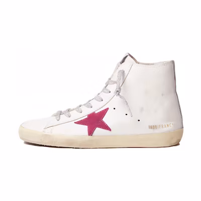 (W) Golden Goose Francy High 'White Red'