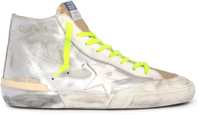 (Women) Golden Goose Francy LTD 'Distressed Silver High-Top' GWF00114.F002409.70203 Order (Women) Golden Goose Francy LTD 'Distressed Silver High-Top' GWF00114.F002409.70203