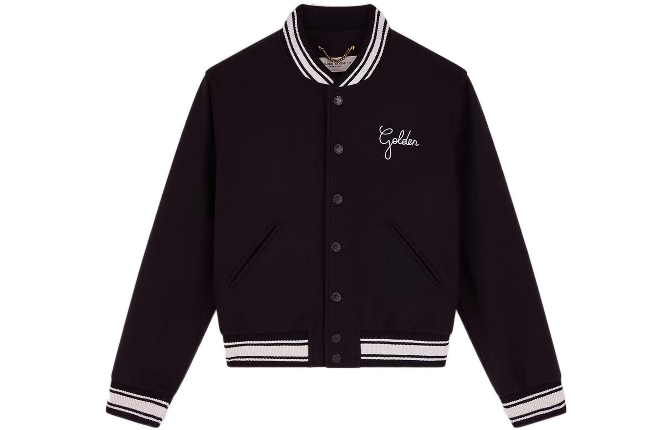 Order (W) 골든구스 FW22 로고 프린트 버튼 자켓 다크블루. GWP00832P00061850486