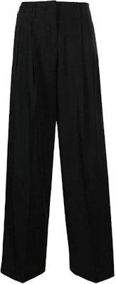 (W) 골든구스 FW23 블랙 하이웨이스트 플리츠 와이드 레그 팬츠 GWP01203P00154690100 Buy (W) 골든구스 FW23 블랙 하이웨이스트 플리츠 와이드 레그 팬츠 GWP01203P00154690100