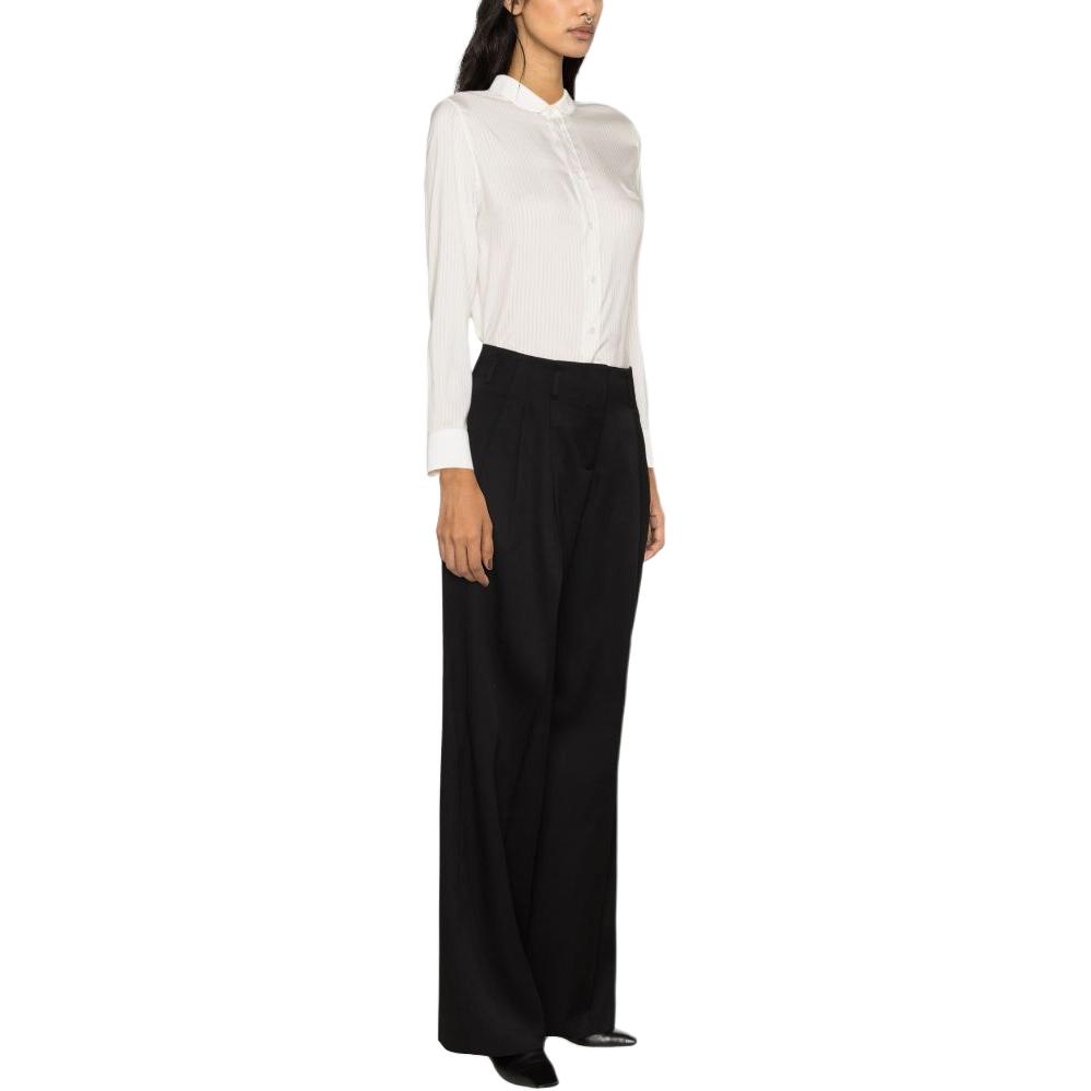 Purchase (W) Golden Goose FW23 Celana High-Waist Wide-Leg Lipit Hitam GWP01203P00154690100