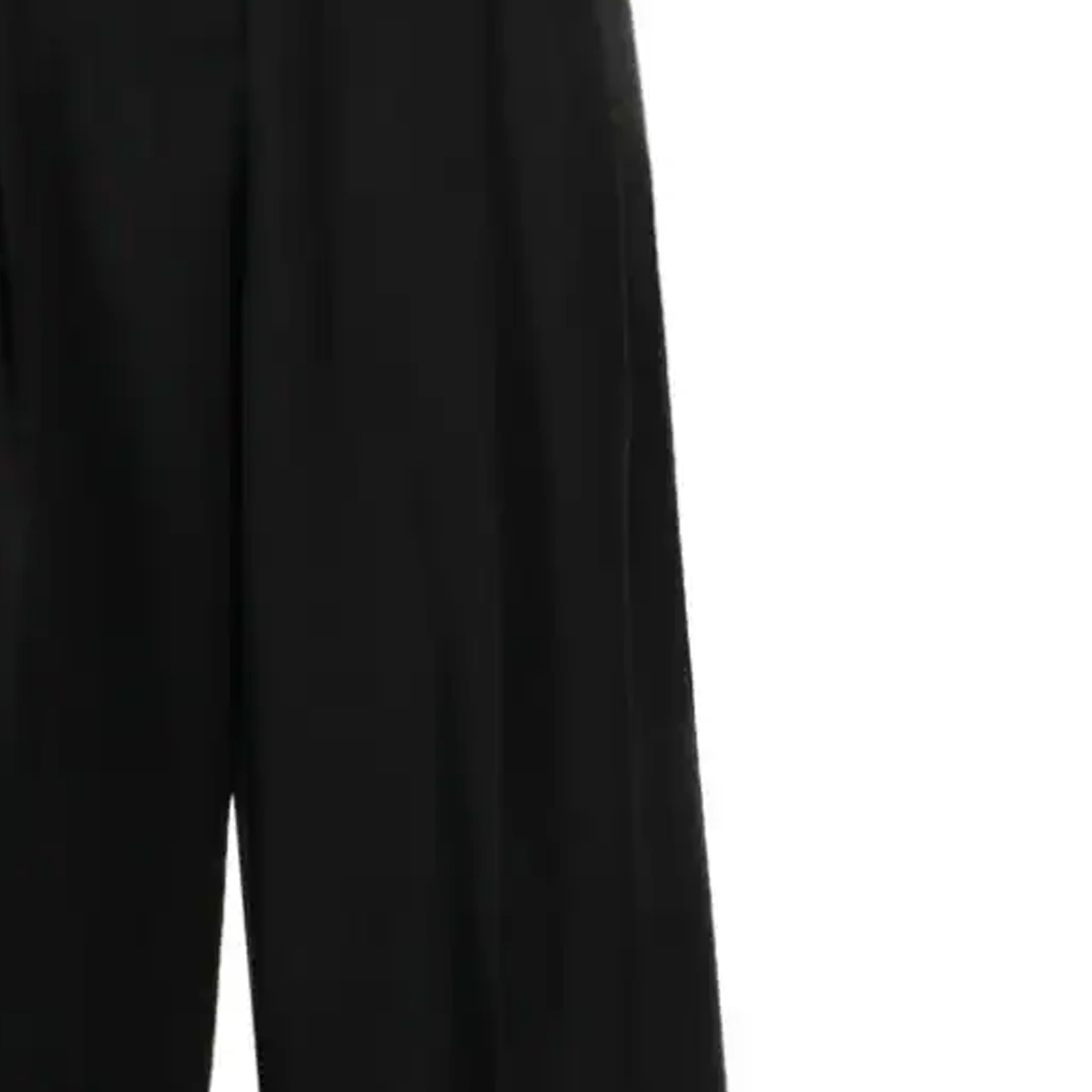 Sizing (W) Golden Goose FW23 Celana High-Waist Wide-Leg Lipit Hitam GWP01203P00154690100