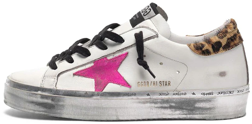 金鵝 Hi-Star 皮革 紫紅星星 女款 休閒鞋 豹紋絨尾 做舊款 Buy 金鵝 Hi-Star 皮革 紫紅星星 女款 休閒鞋 豹紋絨尾 做舊款