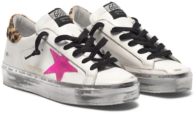 金鵝 Hi-Star 皮革 紫紅星星 女款 休閒鞋 豹紋絨尾 做舊款 Lookbook 金鵝 Hi-Star 皮革 紫紅星星 女款 休閒鞋 豹紋絨尾 做舊款