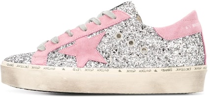 (Women) Golden Goose Hi-Star 'Silver Distressed' G36WS945.M8 (Women) Golden Goose Hi-Star 'Silver Distressed' G36WS945.M8
