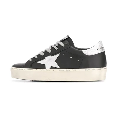 (W) Golden Goose Hi-Star Black Silver
