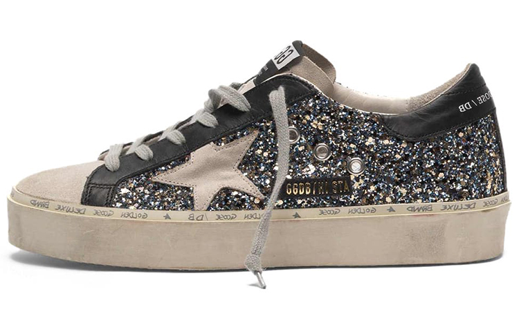 (Women) Golden Goose Hi Star 'Black Sequin Velvet' G35WS945.H1