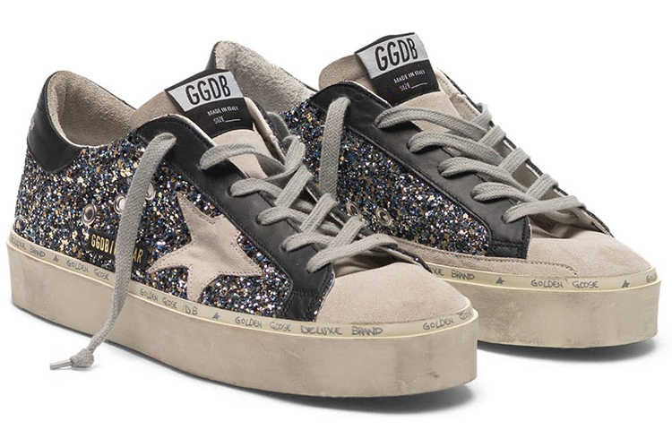 Order (W) Golden Goose Hi Star 'Beludru Hitam Payet' G35WS945.H1
