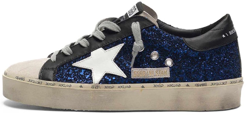 (Women) Golden Goose Hi Star 'Blue Glitter Distressed' G36WS945.M3 Buy (Women) Golden Goose Hi Star 'Blue Glitter Distressed' G36WS945.M3