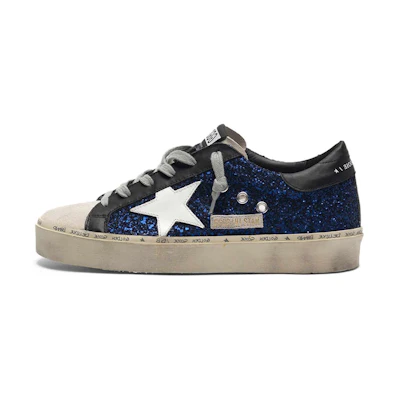 (W) Golden Goose Hi Star 'Blue Glitter Distressed'