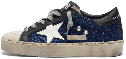 (Women) Golden Goose Hi Star 'Blue Glitter Distressed' G36WS945.M3 (Women) Golden Goose Hi Star 'Blue Glitter Distressed' G36WS945.M3