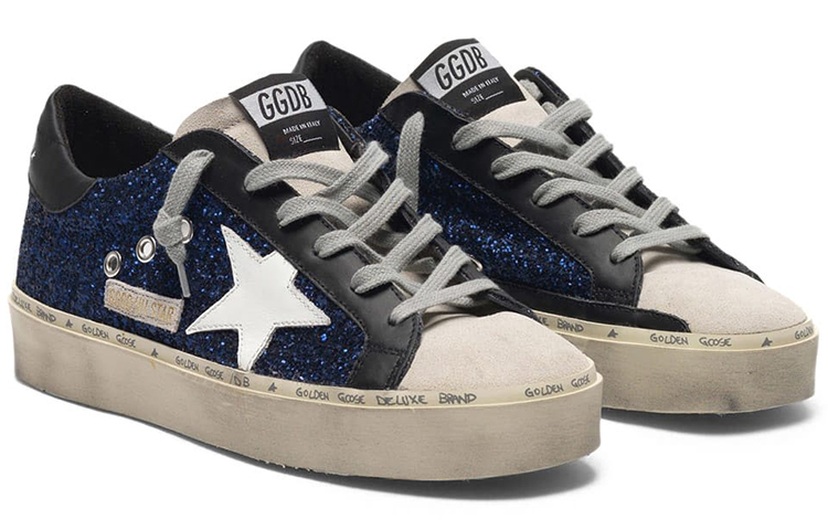 Lookbook (W) 골든구스 하이탑 블루 글리터 (Golden Goose High-top Blue Glitter) G36WS945.M3