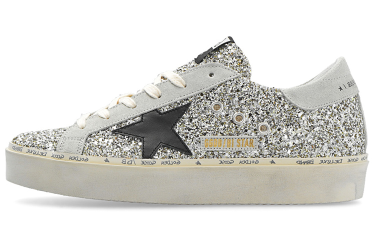 (Women) Golden Goose Hi Star 'Distressed Silver' GWF00118.F003225.65169