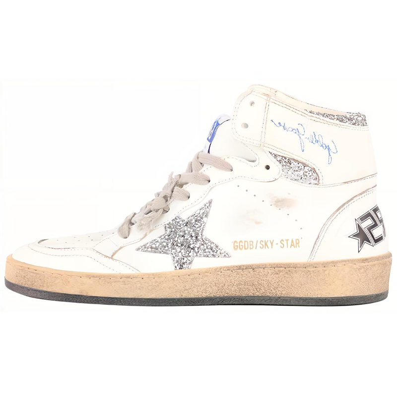 (Women) Golden Goose Hi Star 'Distressed White' GWF00230.F002192.80185