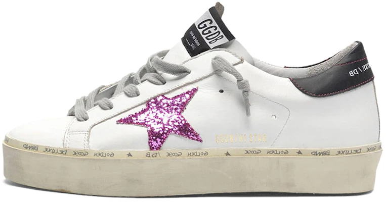 金鵝 Hi Star 皮革 紫色星星亮片 女款 休閒鞋 白色黑尾 做舊款 Buy 金鵝 Hi Star 皮革 紫色星星亮片 女款 休閒鞋 白色黑尾 做舊款