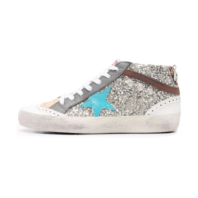 (W) Golden Goose Hi Star 'Silver Sequin'