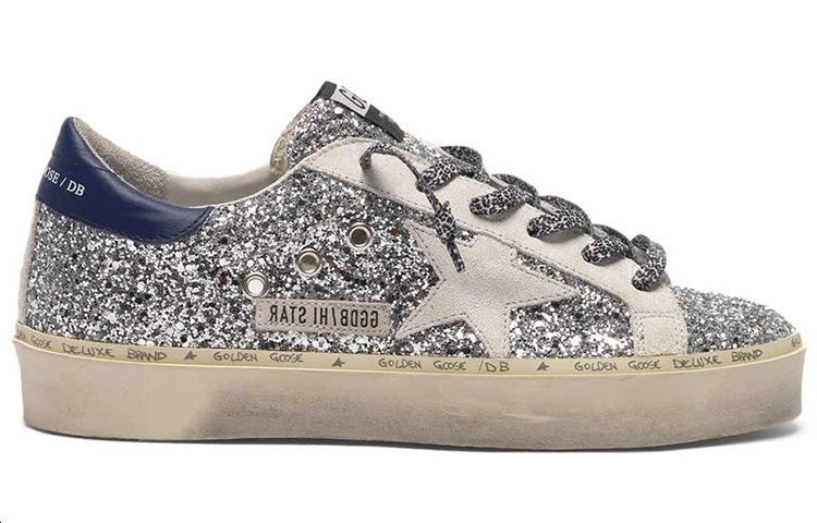 (W) Golden Goose Hi Star 'Silver Sequins Blue Heel Distressed' 圖 2