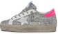 (W) Golden Goose Hi Star 'Perak Payet dengan Tumit Merah Jambu' G36WS945.R8