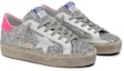 Lookbook (W) Golden Goose Hi Star 'Perak Payet dengan Tumit Merah Jambu' G36WS945.R8