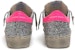 (W) Golden Goose Hi Star 'Perak Payet dengan Tumit Merah Jambu' G36WS945.R8