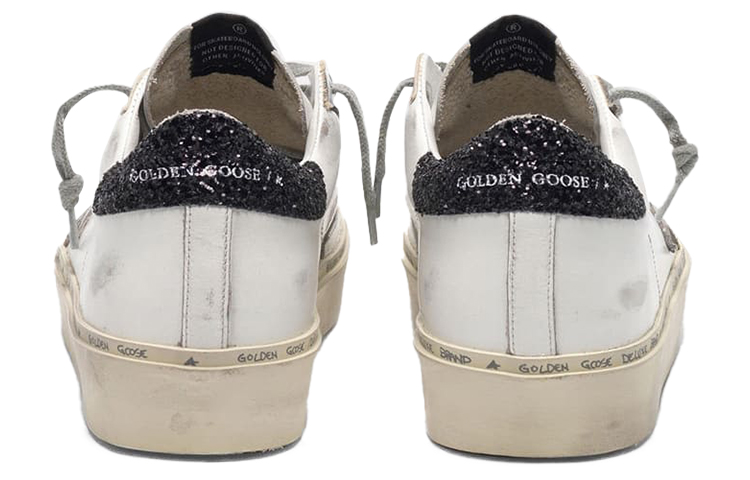 Shop (W) Golden Goose Hi Star 'Putih Hitam Glitter Camo Bintang Distressed' G36WS945.N9