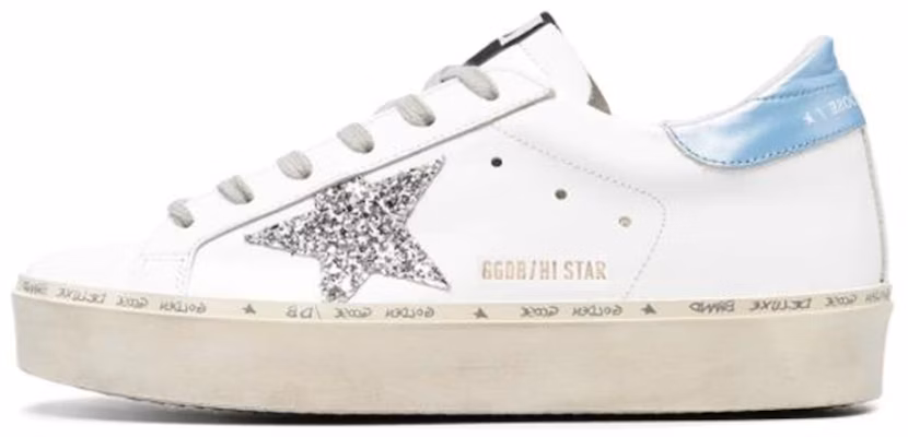 (Women) Golden Goose Hi Star 'White Green Distressed' GWF00118.F000214.10245 Buy (Women) Golden Goose Hi Star 'White Green Distressed' GWF00118.F000214.10245