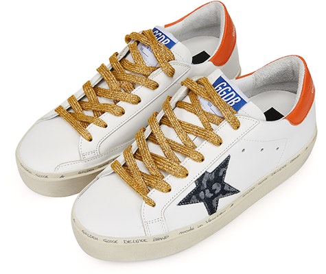(Women) Golden Goose Hi Star 'White Orange Tail' GWF00118.F000216.80242 Order (Women) Golden Goose Hi Star 'White Orange Tail' GWF00118.F000216.80242