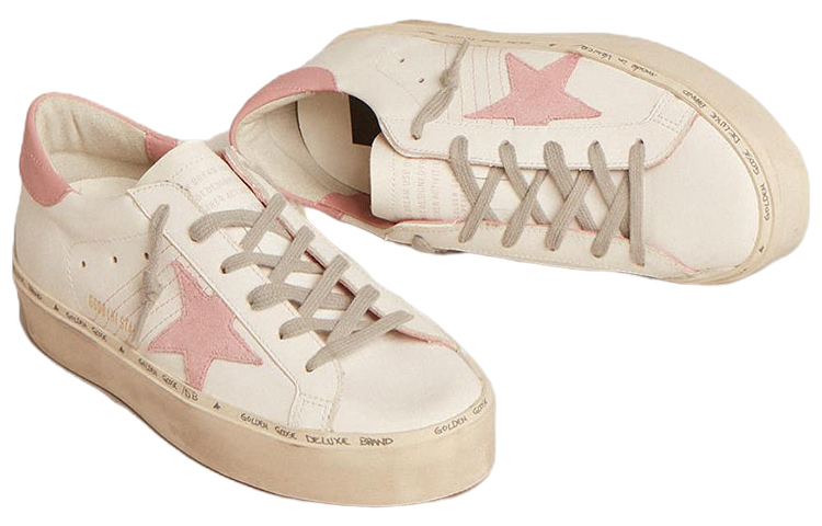 Order (W) Golden Goose Hi Star ''Wit Roze Versleten'' GWF00118.F004723.11202