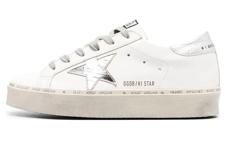 (Women) Golden Goose Hi Star 'White Silver' GWF00118.F00329.80185