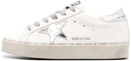 (Women) Golden Goose Hi Star 'White Silver' GWF00118.F00329.80185 (Women) Golden Goose Hi Star 'White Silver' GWF00118.F00329.80185