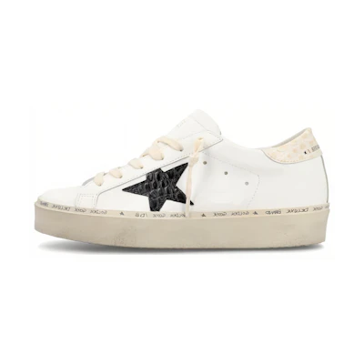 (W) Golden Goose Hi Star White Black Star