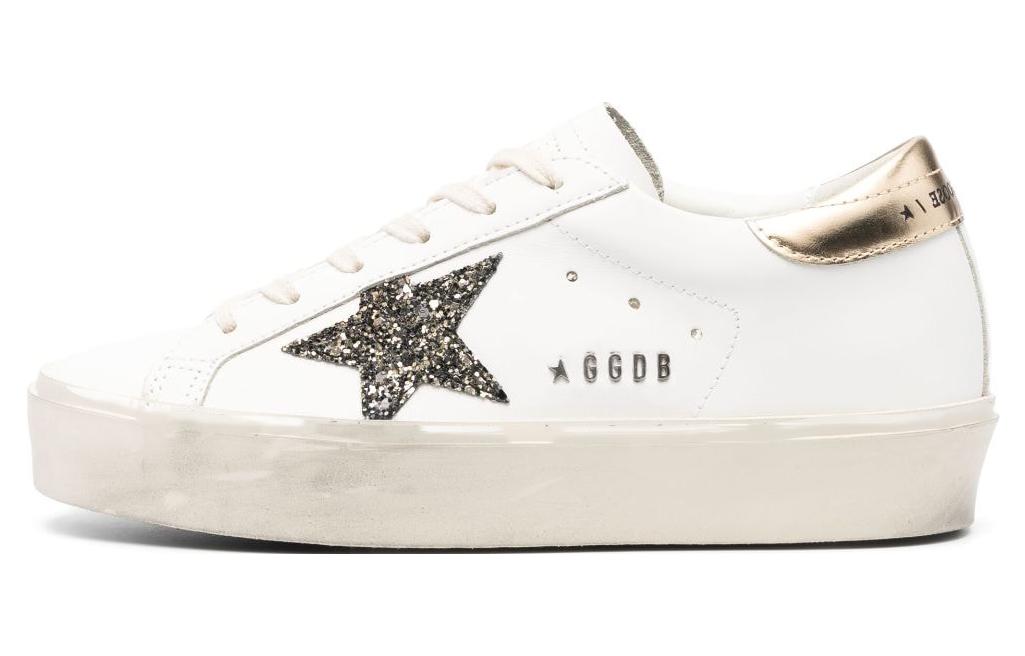 (Women) Golden Goose Hi Star White Glitter Gold GWF00118.F004724.11543
