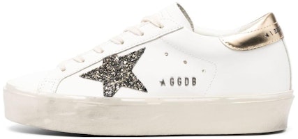 (Women) Golden Goose Hi Star White Glitter Gold GWF00118.F004724.11543 (Women) Golden Goose Hi Star White Glitter Gold GWF00118.F004724.11543