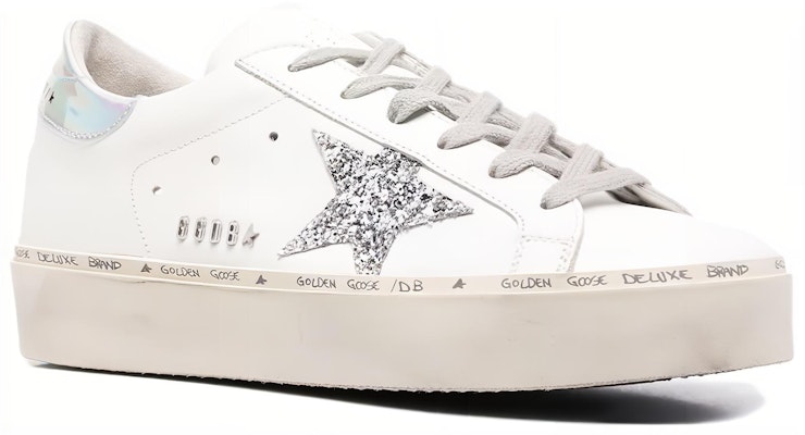 (Women) Golden Goose Hi Star White Glitter Star Mirror Heel GWF00118.F002447.80185 Lookbook (Women) Golden Goose Hi Star White Glitter Star Mirror Heel GWF00118.F002447.80185