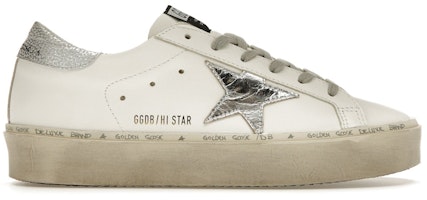 (Women) Golden Goose Hi Star White Silver GWF00118.F000329.80185 (Women) Golden Goose Hi Star White Silver GWF00118.F000329.80185